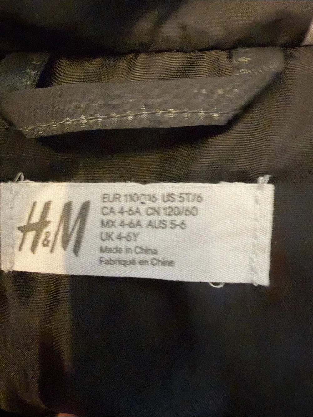 H&M Black Kids Puffer Vest with Hood